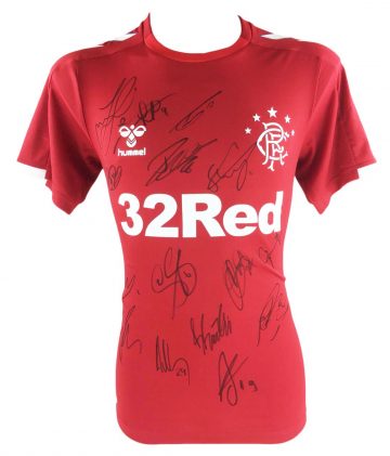 rangers signed shirt