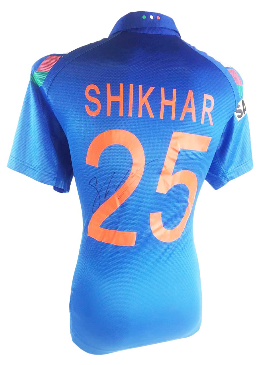 shikhar dhawan jersey number