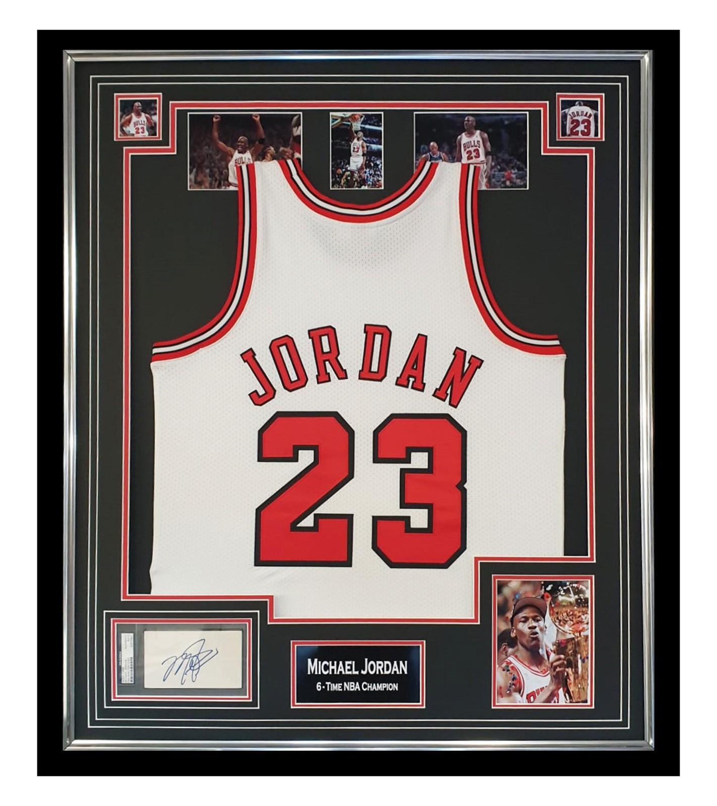 Signed Michael Jordan Jersey - Framed 