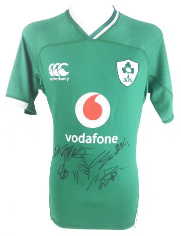 signed irish rugby jersey