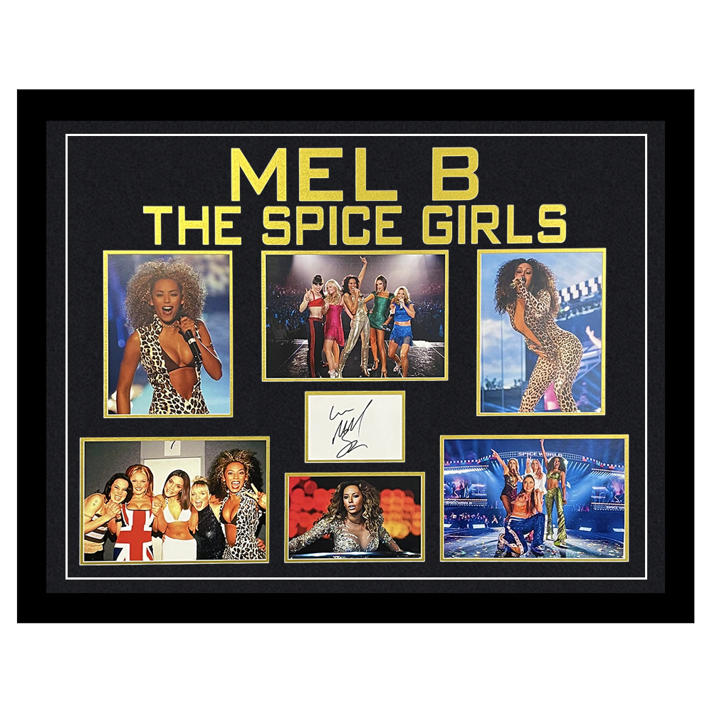 Signed Mel B Framed Display Large Spice Girls Autograph 