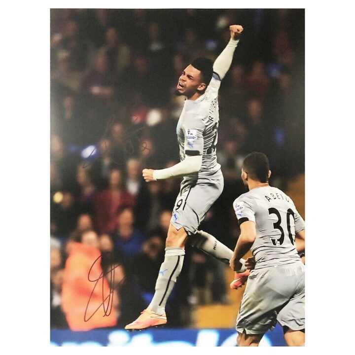 Signed Mehdi Abeid Emmanuel Riviere Poster Photo - Newcastle United Autograph