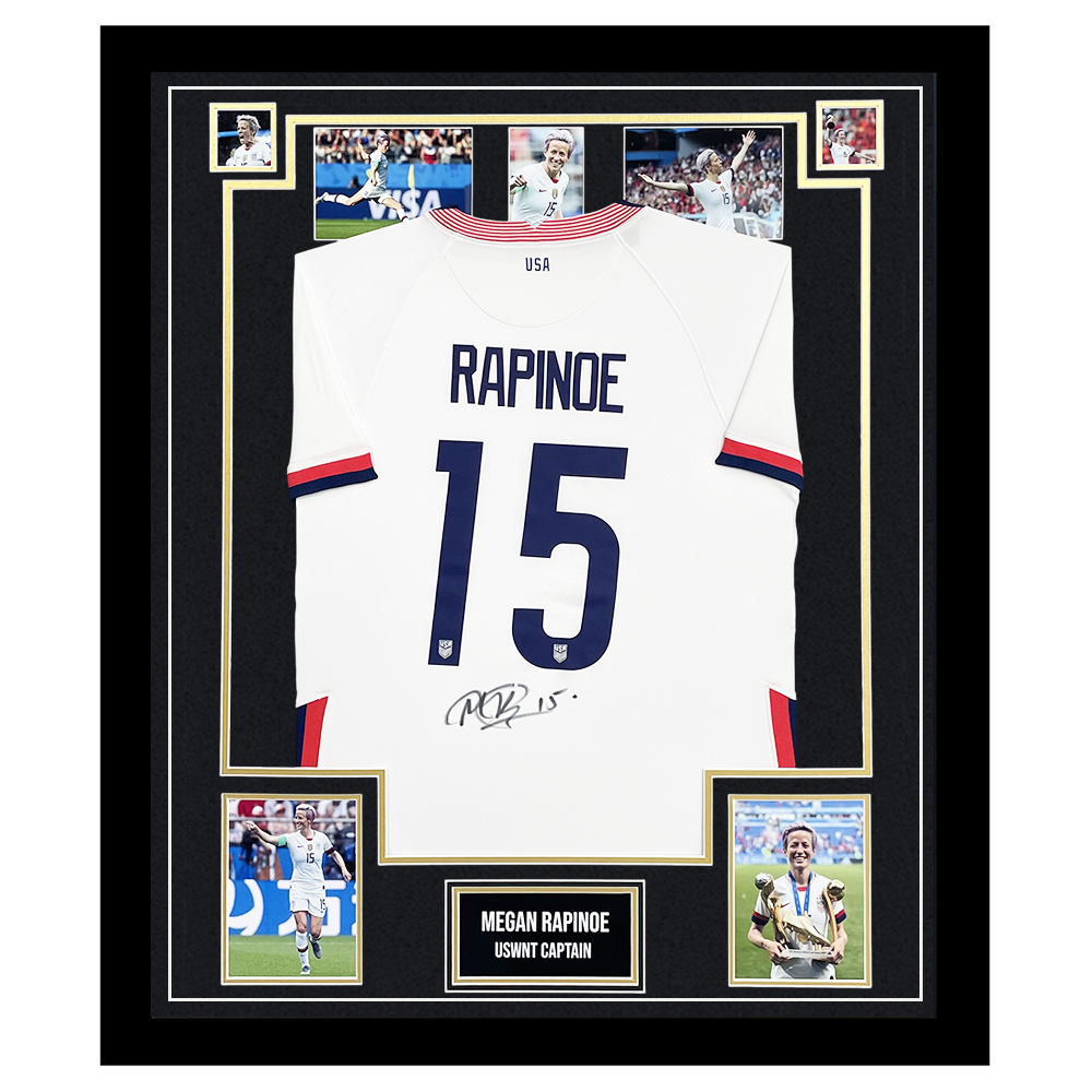 Signed Megan Rapinoe Shirt Framed USWNT Captain Jersey