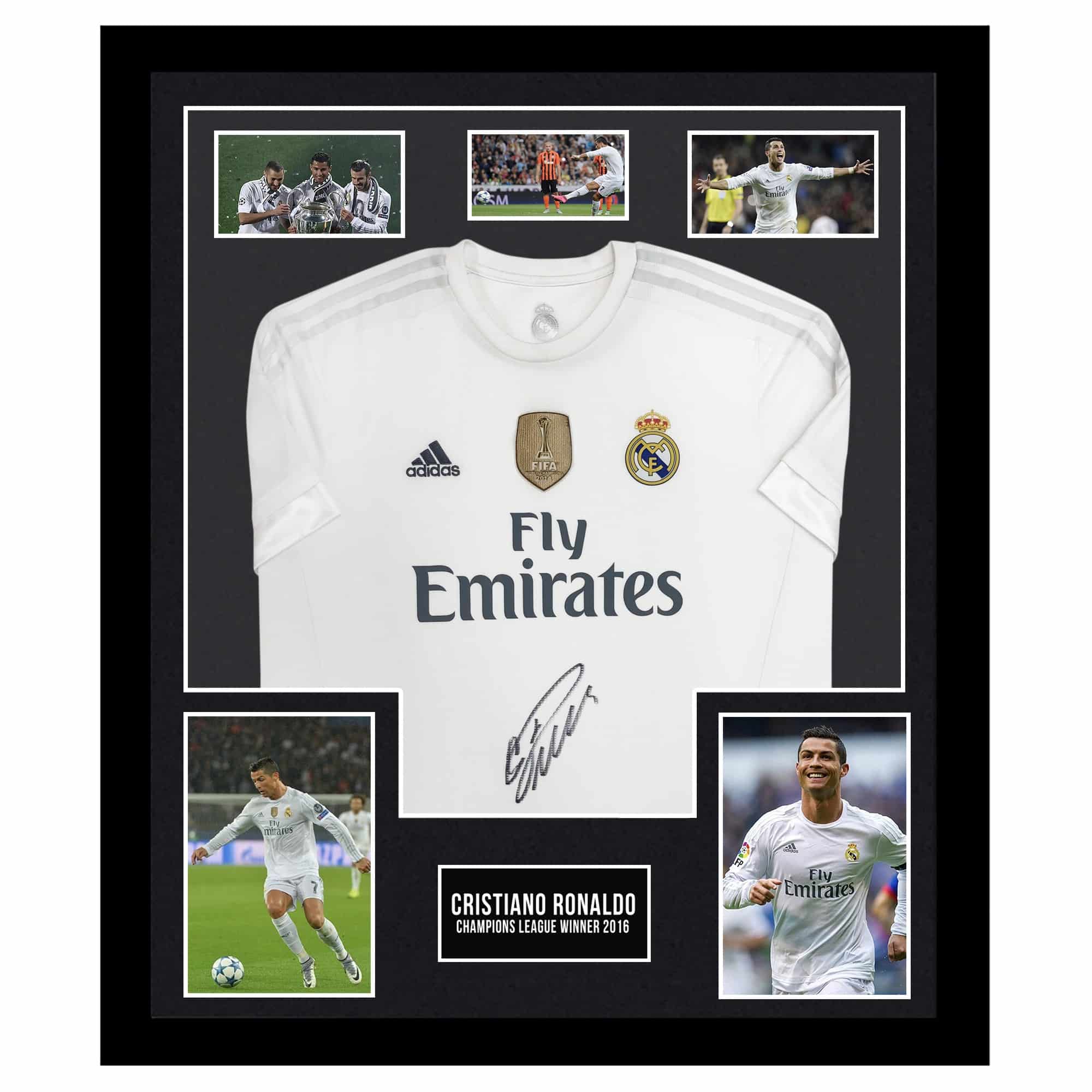 Cristiano Ronaldo Signed Framed White Adidas Real Madrid Soccer Jersey –  Super Sports Center