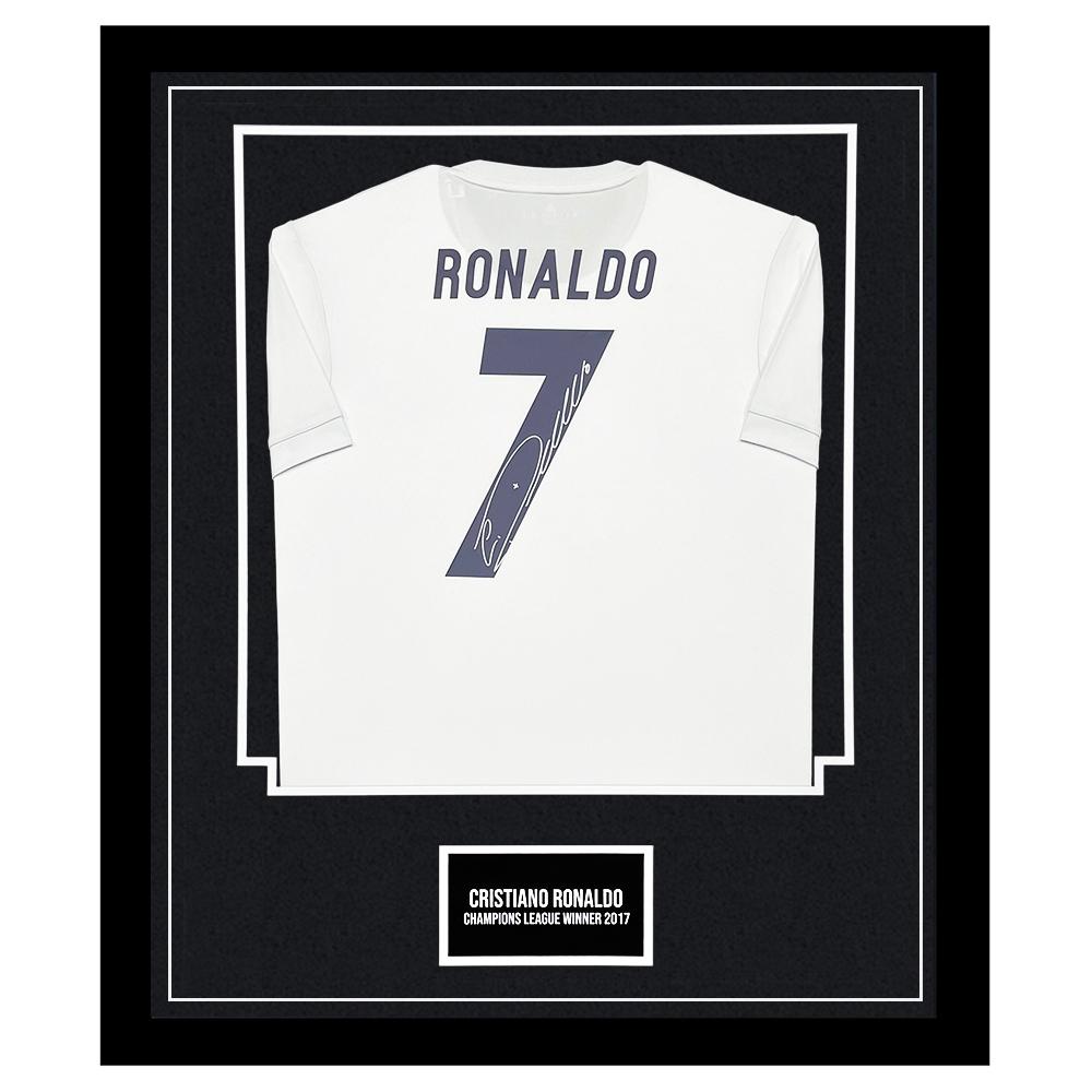 Sold at Auction: Cristiano Ronaldo Signed Framed Real Madrid Jersey BAS COA