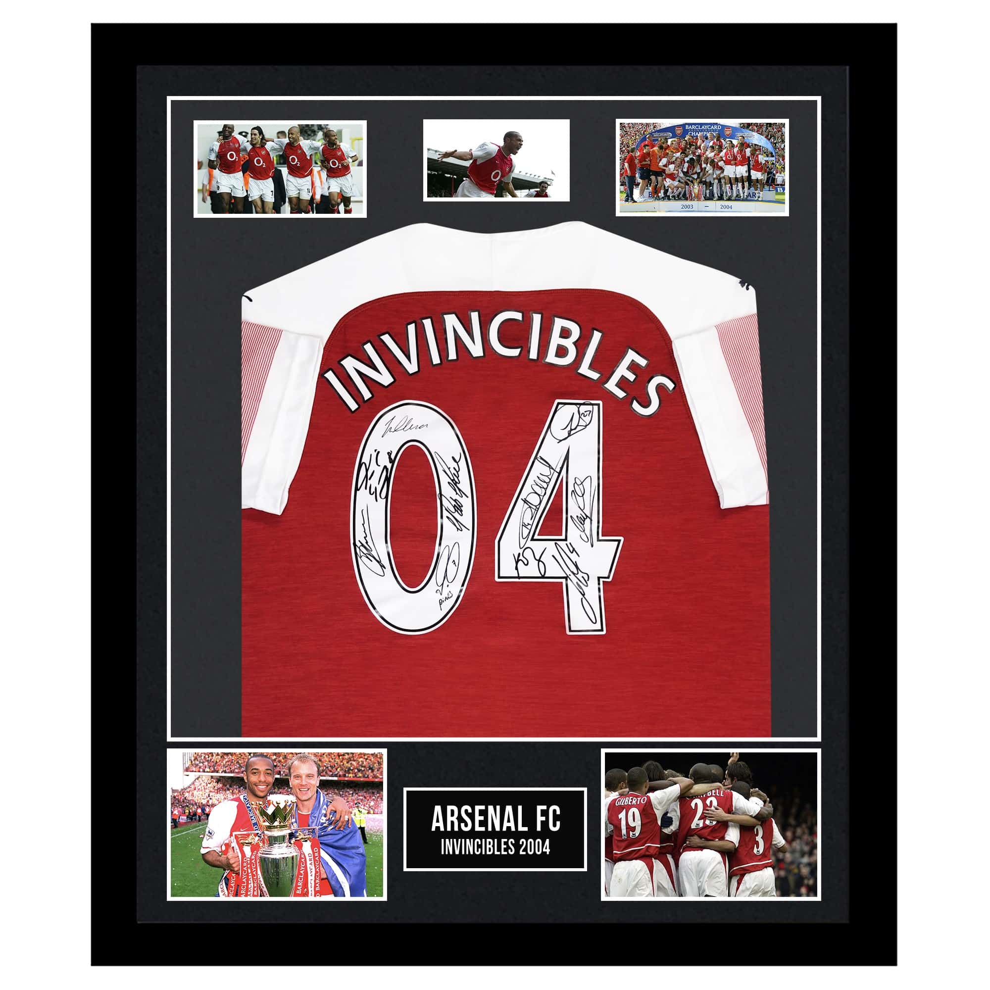 Dennis Bergkamp/Thierry Henry Signed Arsenal Shirts - Framed – National  Football Museum Shop