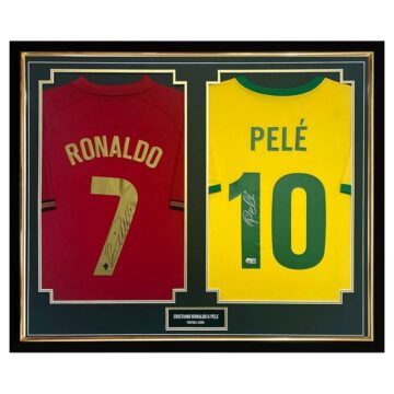 Cristiano Ronaldo Official FIFA World Cup Back Signed and Framed Portugal  2022-23 Home Shirt