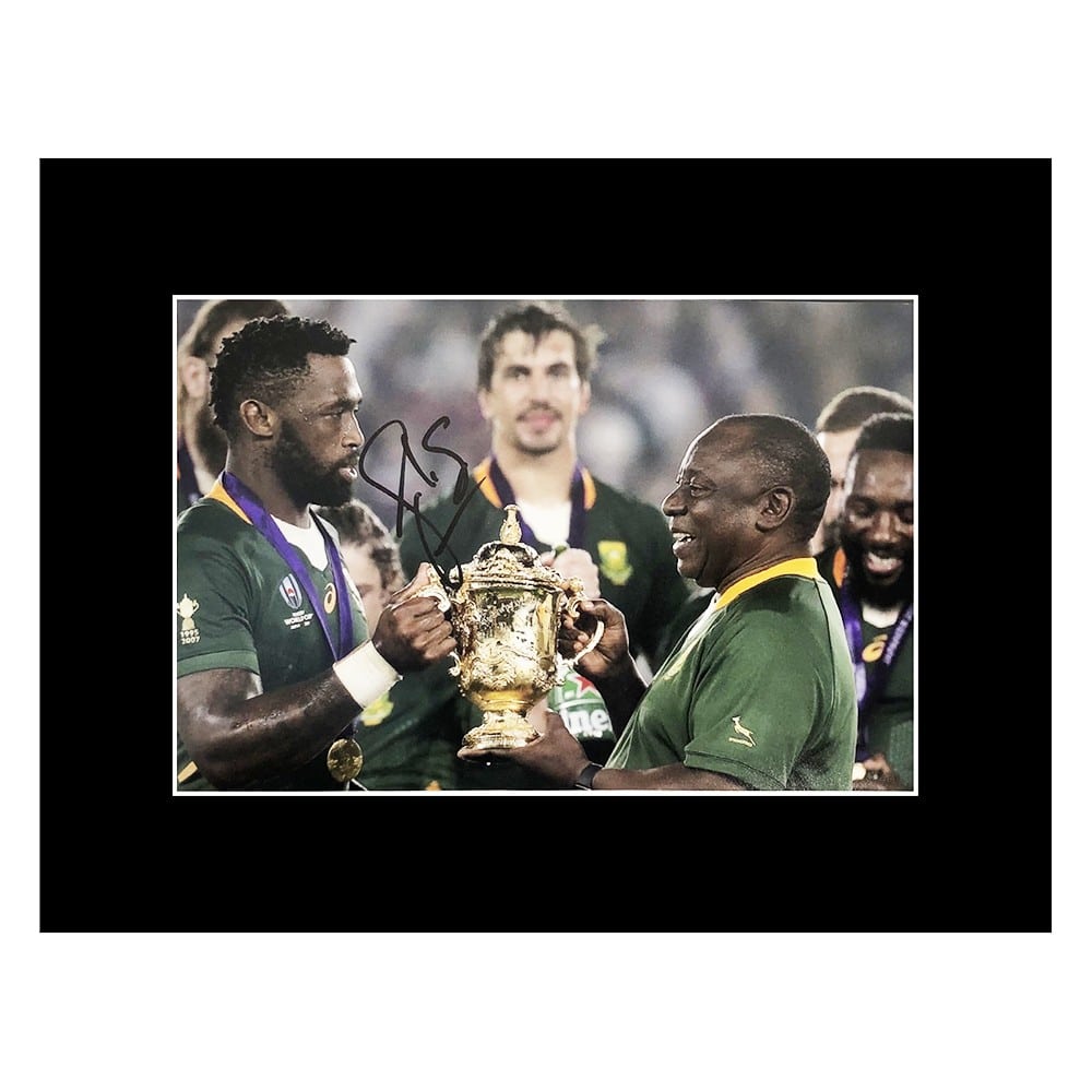 Signed Siya Kolisi Photo Display 16x12 Rugby World Cup 