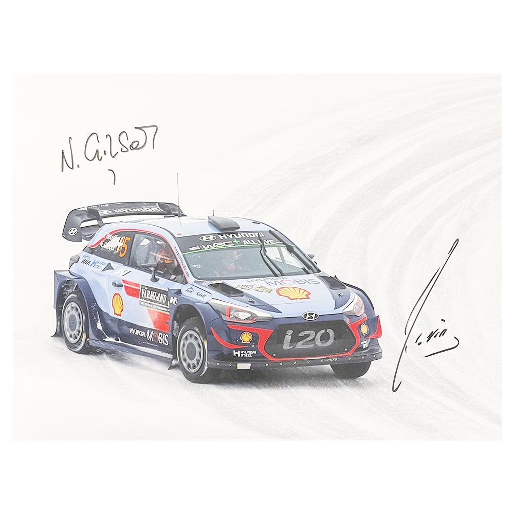 Signed Thierry Neuville & Nicolas Gilsoul Poster Photo - Rally Car ...