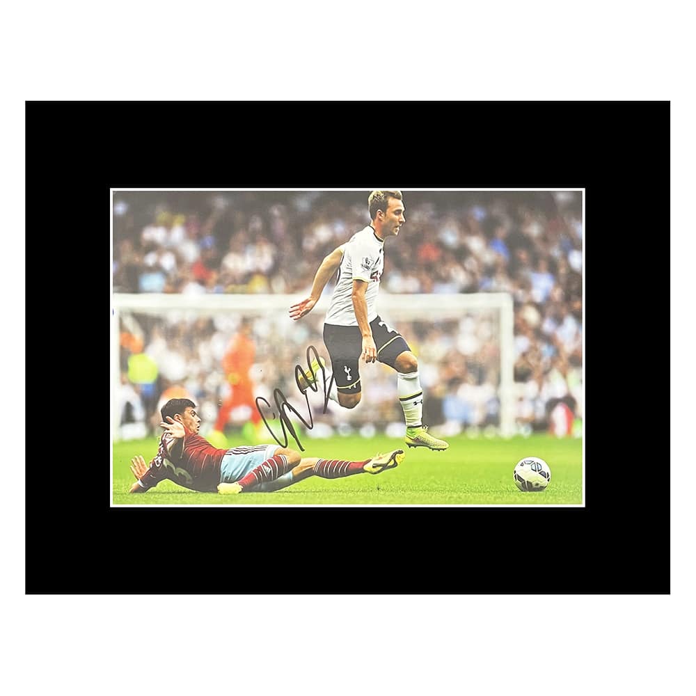 Signed Christian Eriksen Photo Display - 16x12 Tottenham Hotspur Autograph