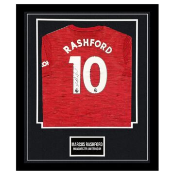 Marcus Rashford Signed Shirt Framed - Manchester United Icon Jersey