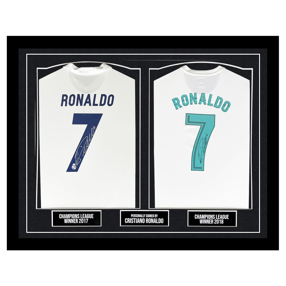 Lionel Messi & Cristiano Ronaldo double signed framed shirt display - All  Star Signings