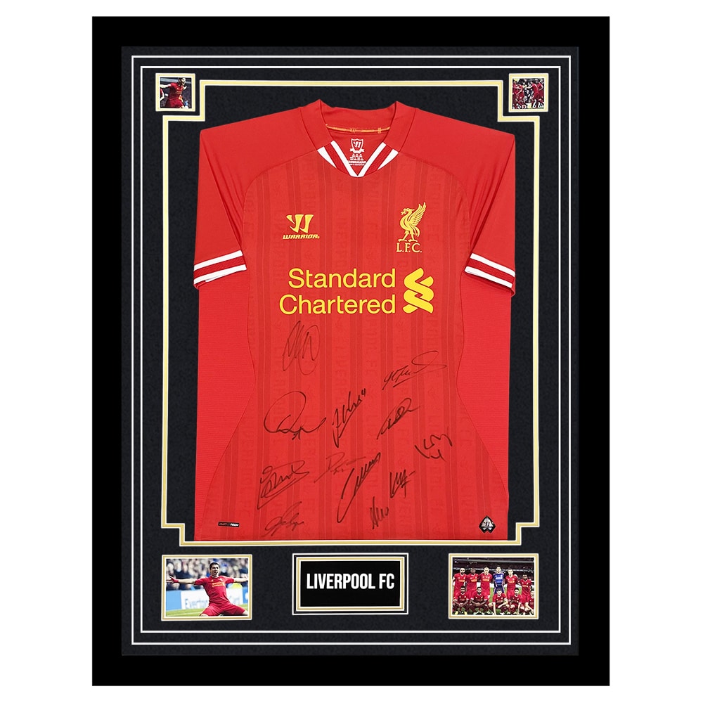 Signed Liverpool FC Framed Shirt - Premier League Squad Autograph