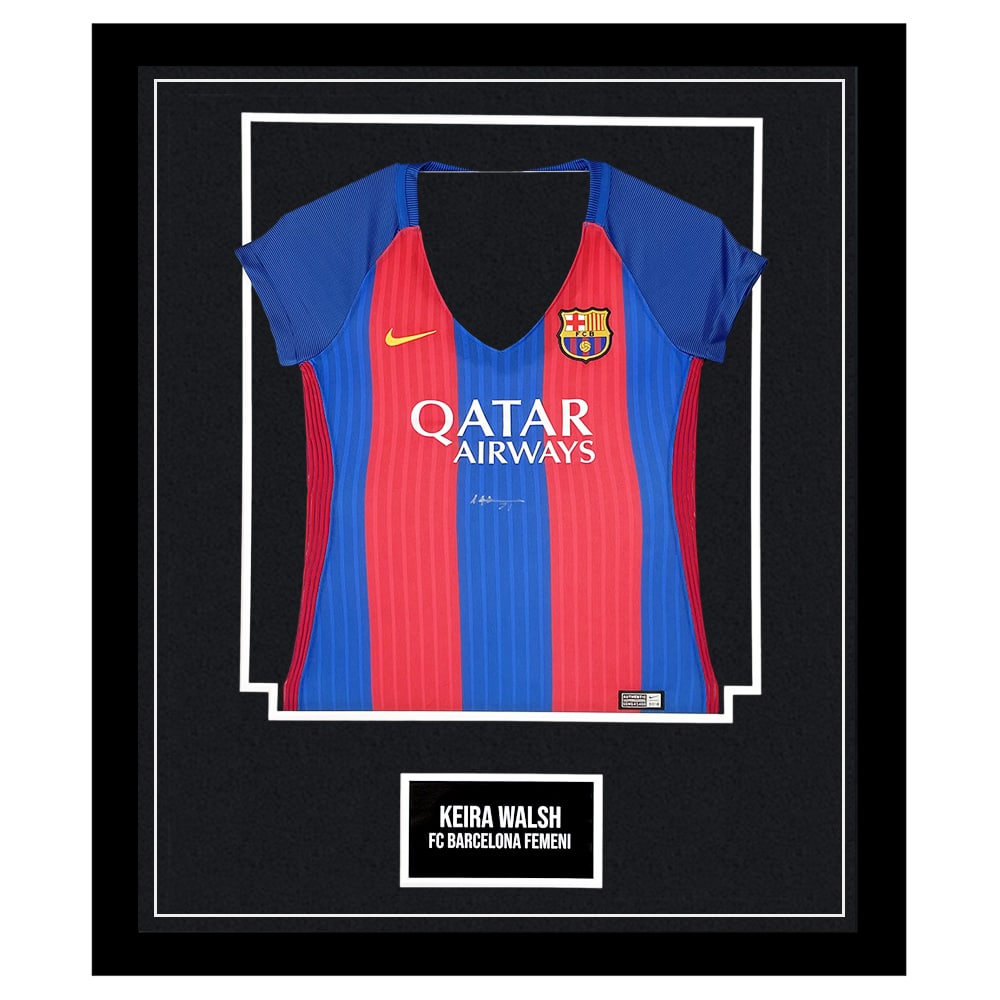 Neymar Jr. Autographed Framed Barcelona Jersey