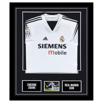 Signed Zinedine Zidane Framed Display - Real Madrid Icon Shirt