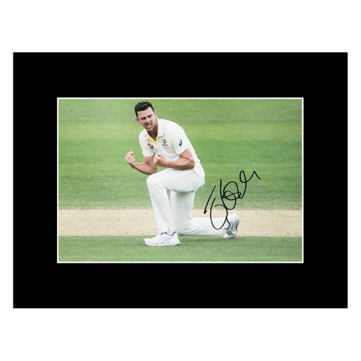 Signed Josh Hazlewood Photo Display 16x12 - Australia Cricket Autograph