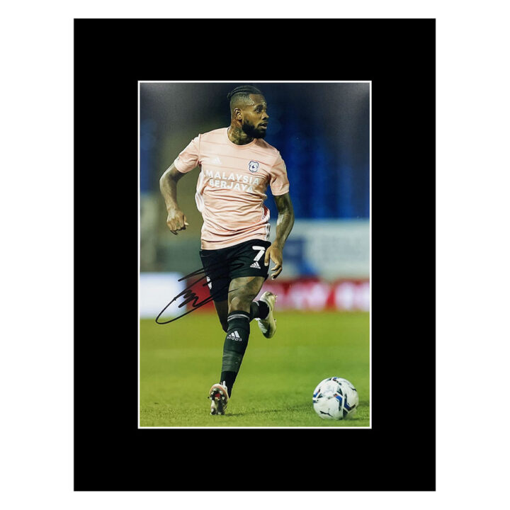 Signed Leandro Bacuna Photo Display 16x12 - Cardiff City Icon Autograph