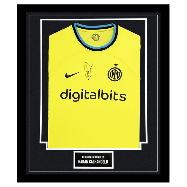 Hakan Calhanoglu Signed Framed Shirt - Inter Milan Icon Autograph