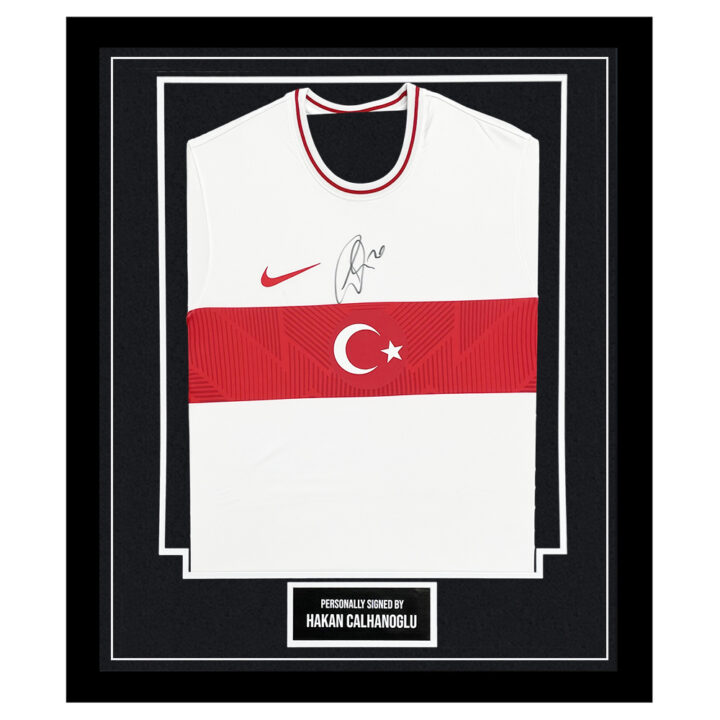 Hakan Calhanoglu Signed Framed Shirt - Turkey Icon Autograph
