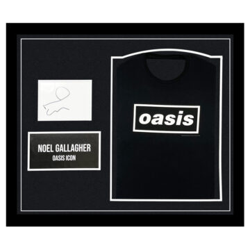 Signed Noel Gallagher Framed Display Shirt - Oasis Autograph
