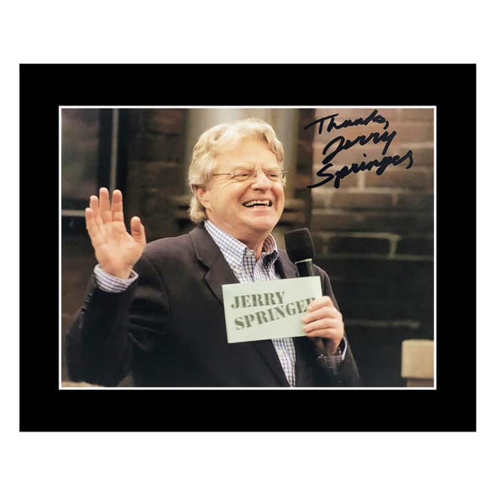 Signed Jerry Springer Photo Display 12×10 – TV Icon