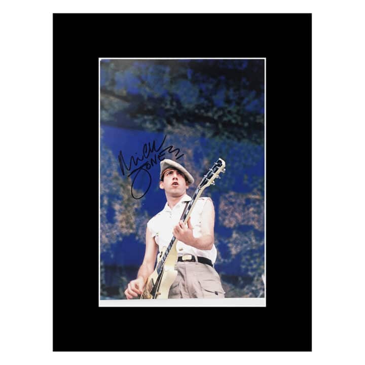 Signed Mick Jones Photo Display – 16×12 Music Icon