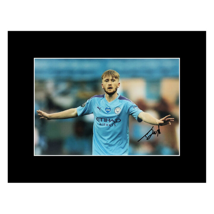 Signed Tommy Doyle Photo Display 16x12 - Manchester City Icon Autograph