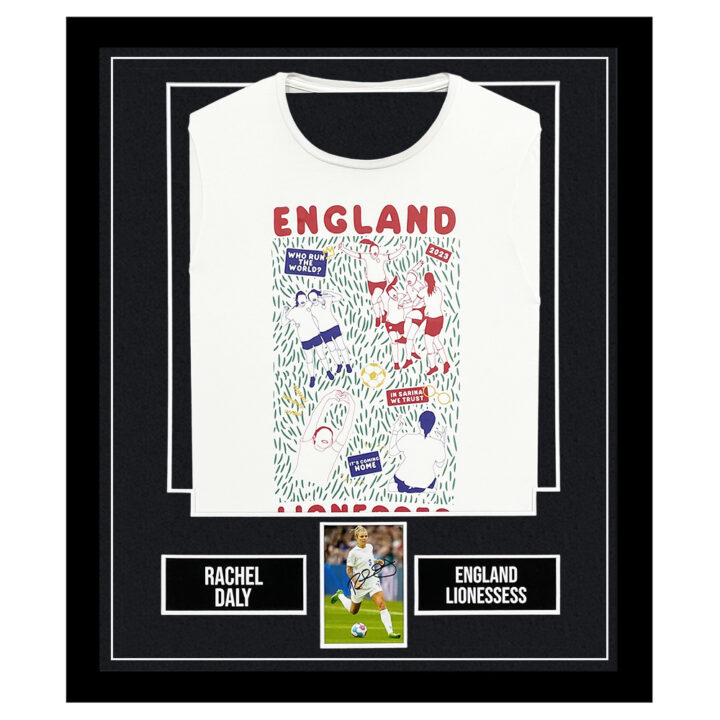 Rachel Daly Signed Framed Display Shirt - England Lioness Icon