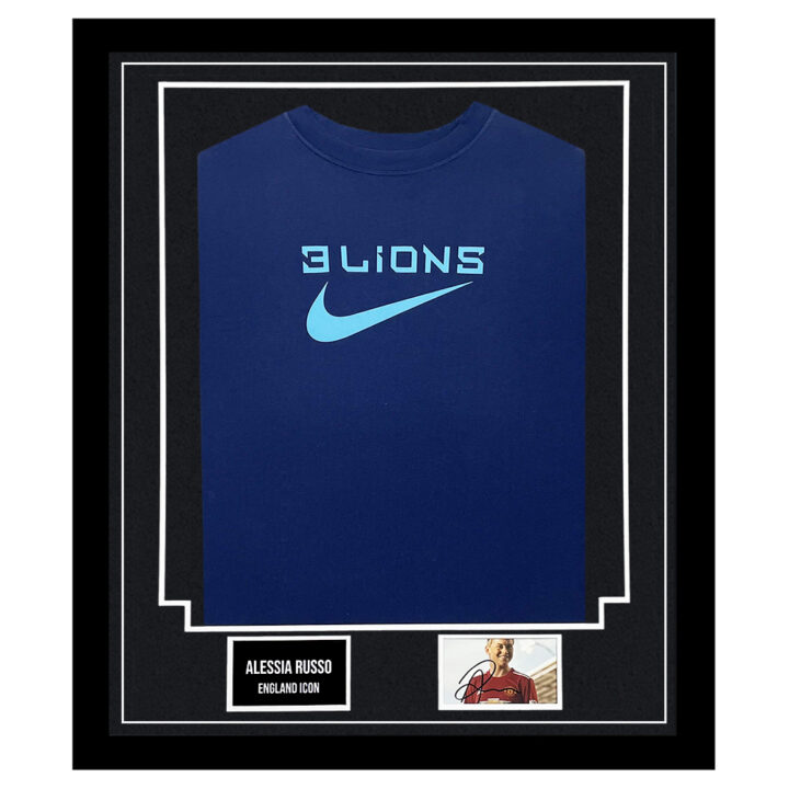 Signed Alessia Russo Framed Display Shirt - England Icon Autograph