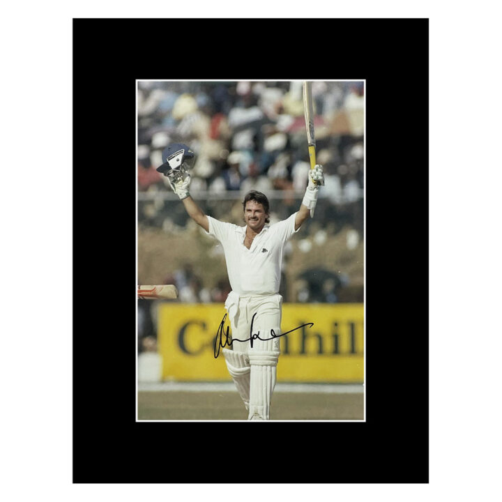 Signed Allan Lamb Photo Display 16×12 – England Cricket Icon