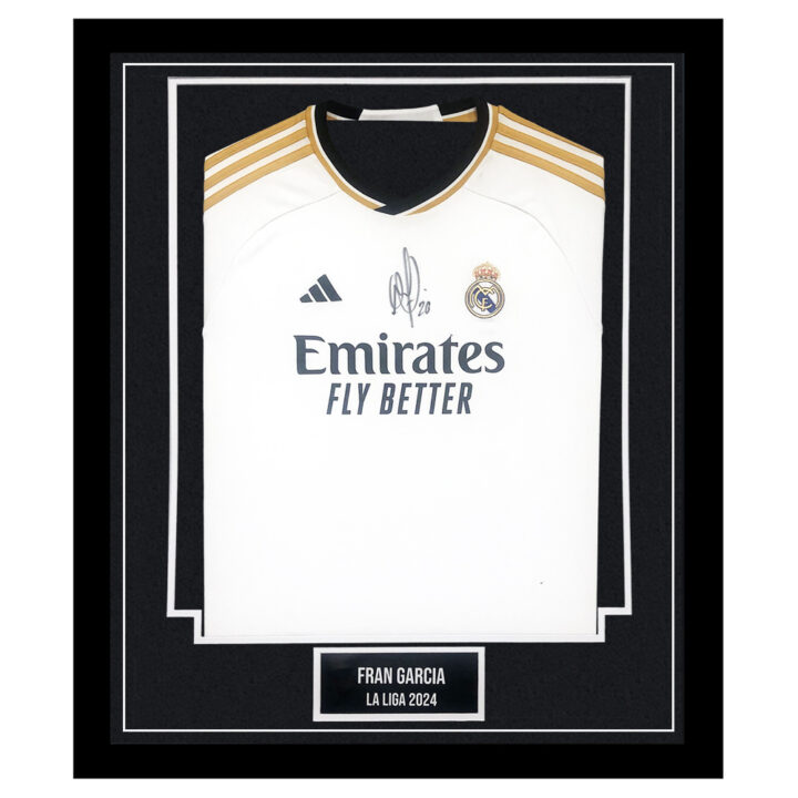 Signed Fran Garcia Framed Shirt - La Liga 2024 Autograph