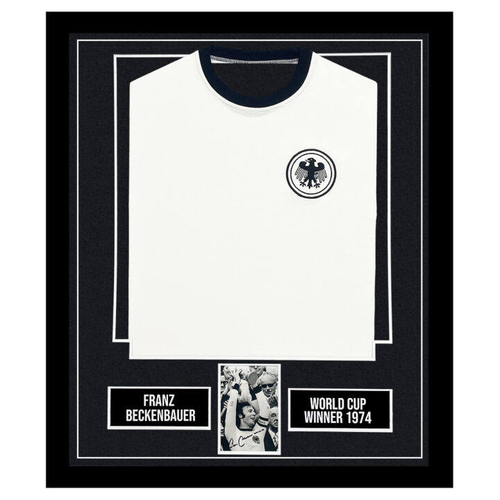 Signed Franz Beckenbauer Framed Display Shirt - World Cup Winner 1974