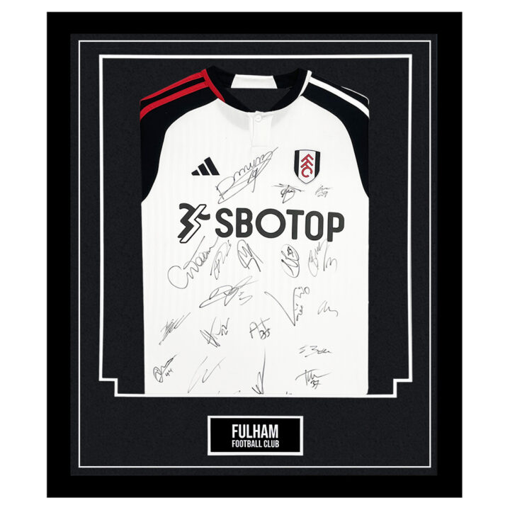 Signed Fulham FC Framed Shirt - Premier League Squad 2024
