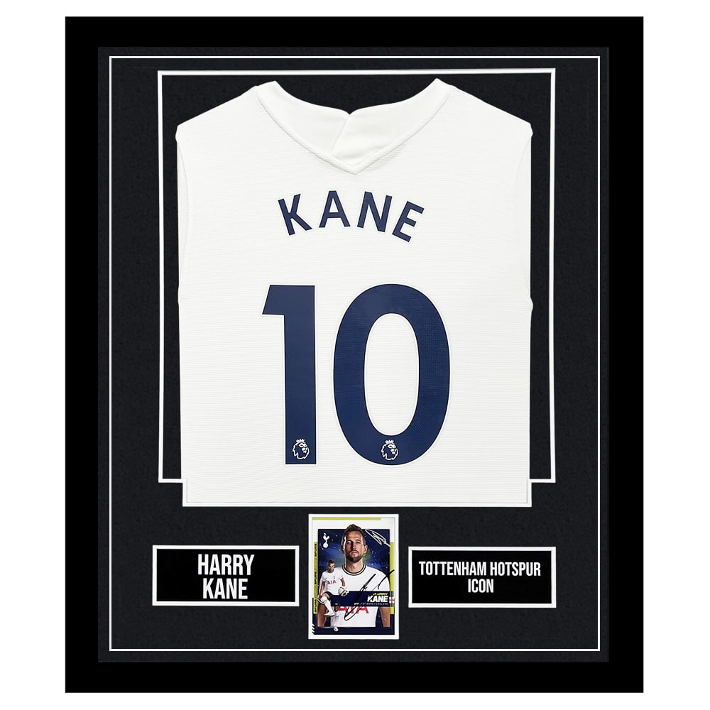 Signed Harry Kane Jersey Framed Spurs Football Icon Shirt