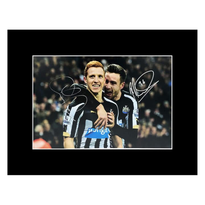 Signed Jack Colback & Paul Dummett Photo Display 16x12 - Newcastle United Icon