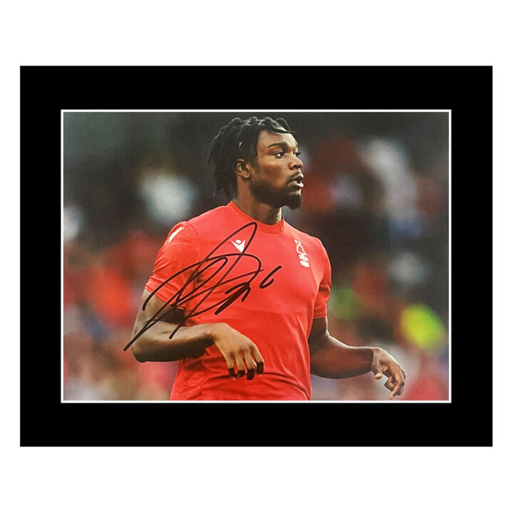 Signed Loic Mbe Soh Photo Display - 12x10 Nottingham Forest Icon