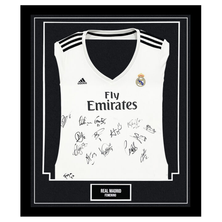 Signed Real Madrid Framed Shirt - Femenino Squad Autograph