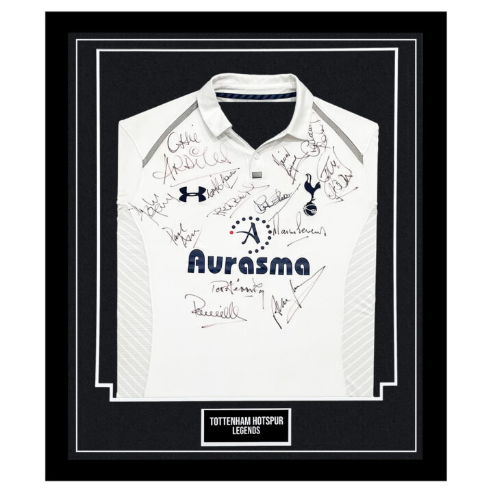 Signed Tottenham Hotspur Legends Framed Shirt - Ardiles, Mullery & Allen Autograph