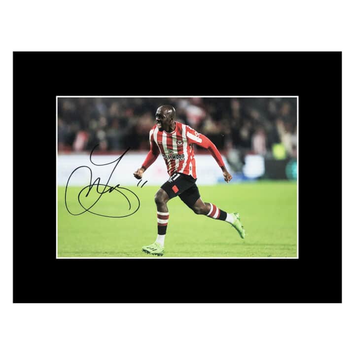 Signed Yoane Wissa Photo Display 16x12 - Brentford Autograph