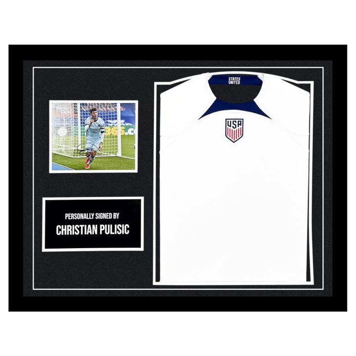 Christian Pulisic Signed Framed Display Shirt - USA Autograph