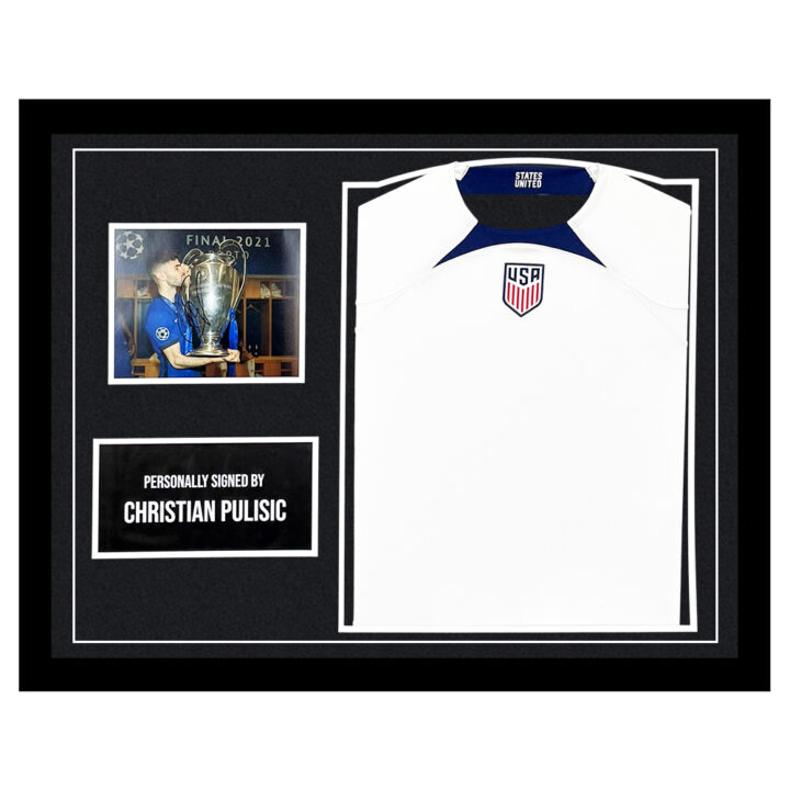 Christian Pulisic Signed Framed Display Shirt - USA Icon Autograph