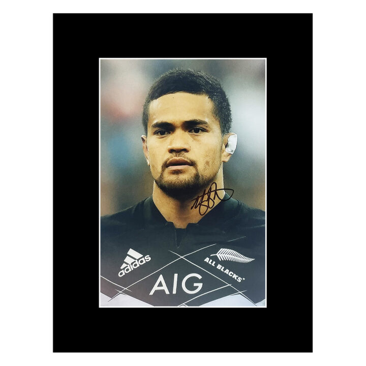 Vaea Fifita Signed Photo Display 16x12 - New Zealand All Blacks Icon