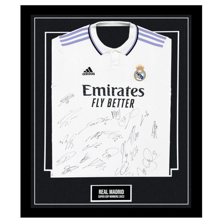 Real Madrid Signed Framed Shirt - Super Cup Winners 2022