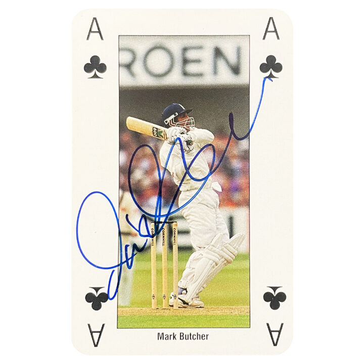 Mark Butcher Signed Playing Card - England Cricket Icon