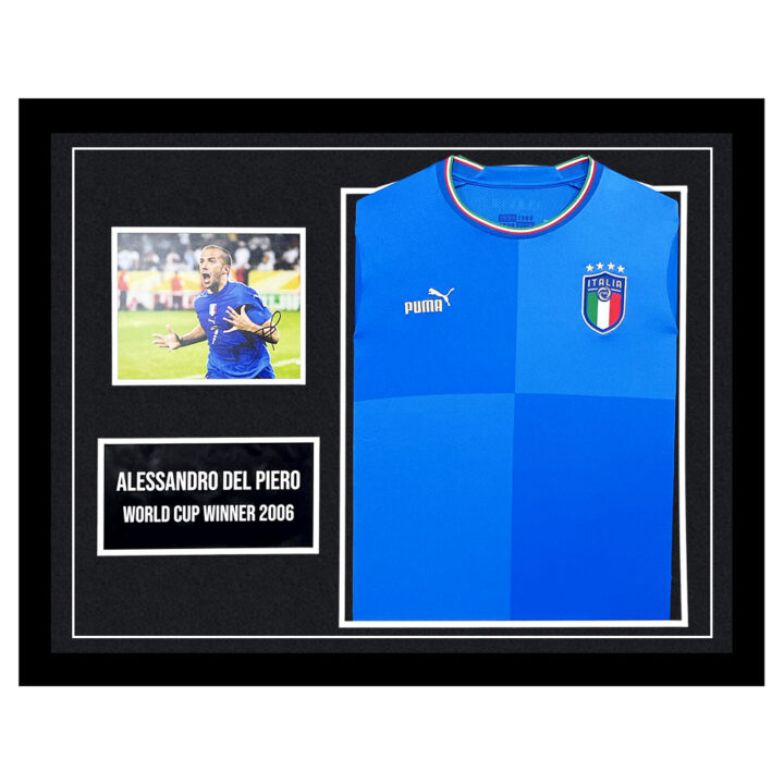 Signed Alessandro Del Piero Framed Display - World Cup Winner 2006