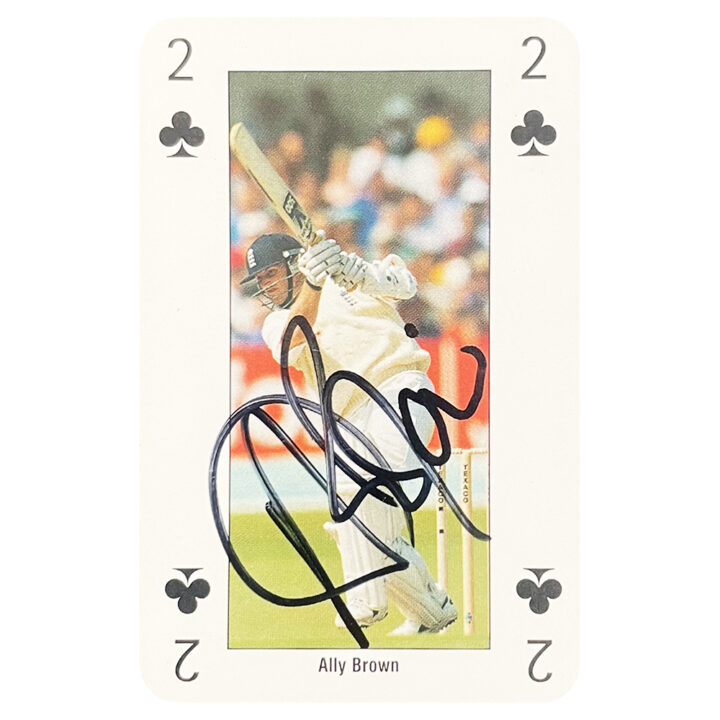 Signed Ally Brown Playing Card - England Cricket Icon