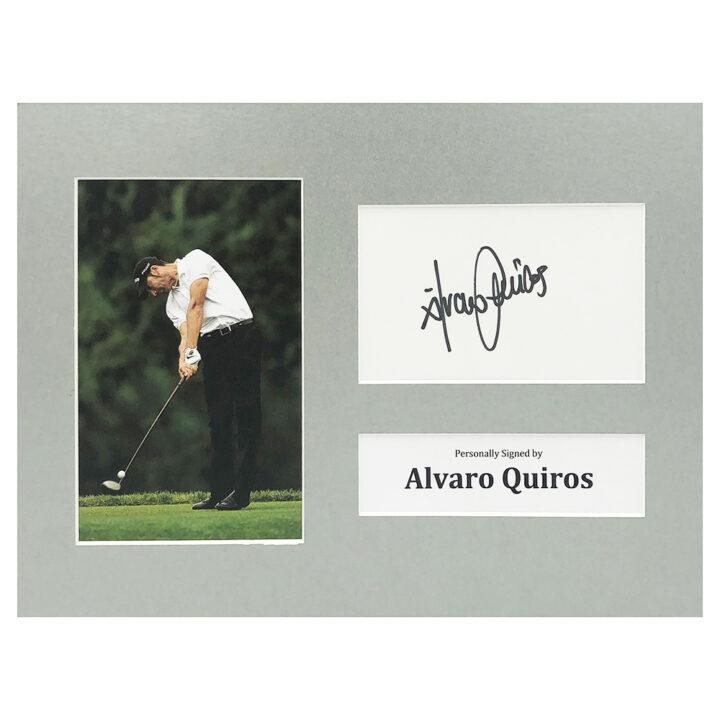 Signed Alvaro Quiros Photo Display - 12x8 Golf Icon