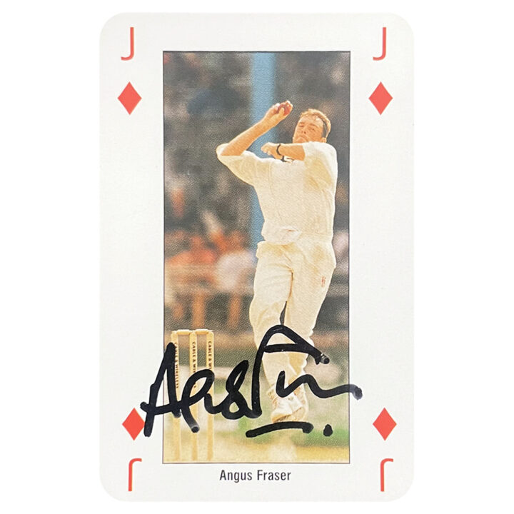 Signed Angus Fraser Playing Card - England Cricket Icon