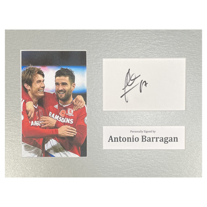 Signed Antonio Barragan Photo Display - 12x8 Middlesbrough Icon