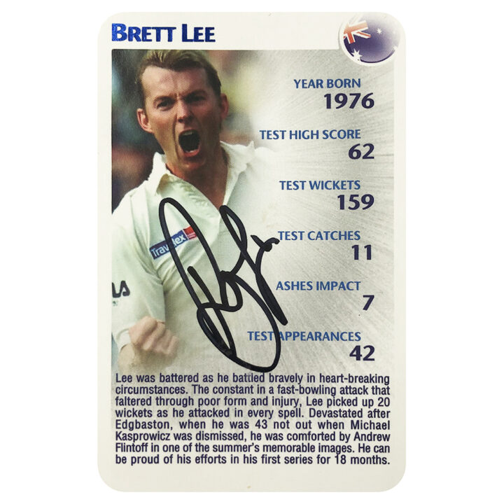 Signed Brett Lee Trade Card - Australia Cricket Icon
